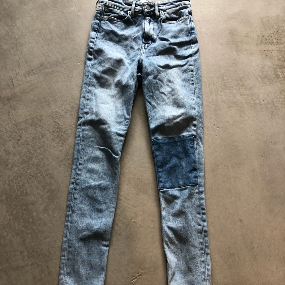 Calvin Klein high waist ankle jeans w/ knee patch